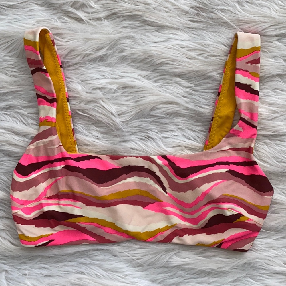 Aerie | Multicolored Print Scoop Bikini Top